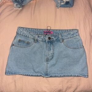 Edikted mini denim skirt